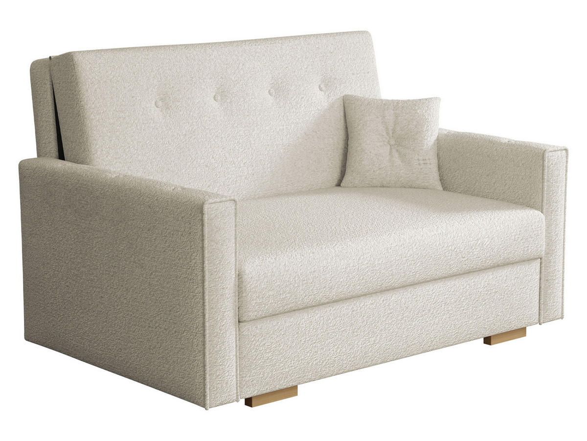 SCHLAFSOFA Viva Sonic II - Beige/Schwarz, Holz/Textil (133/85/100cm) - MIRJAN24