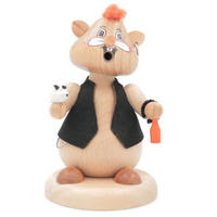 RAUCHFIGUR Hamster Punk 13 cm - Multicolor, Holz (8/13/0.1cm)