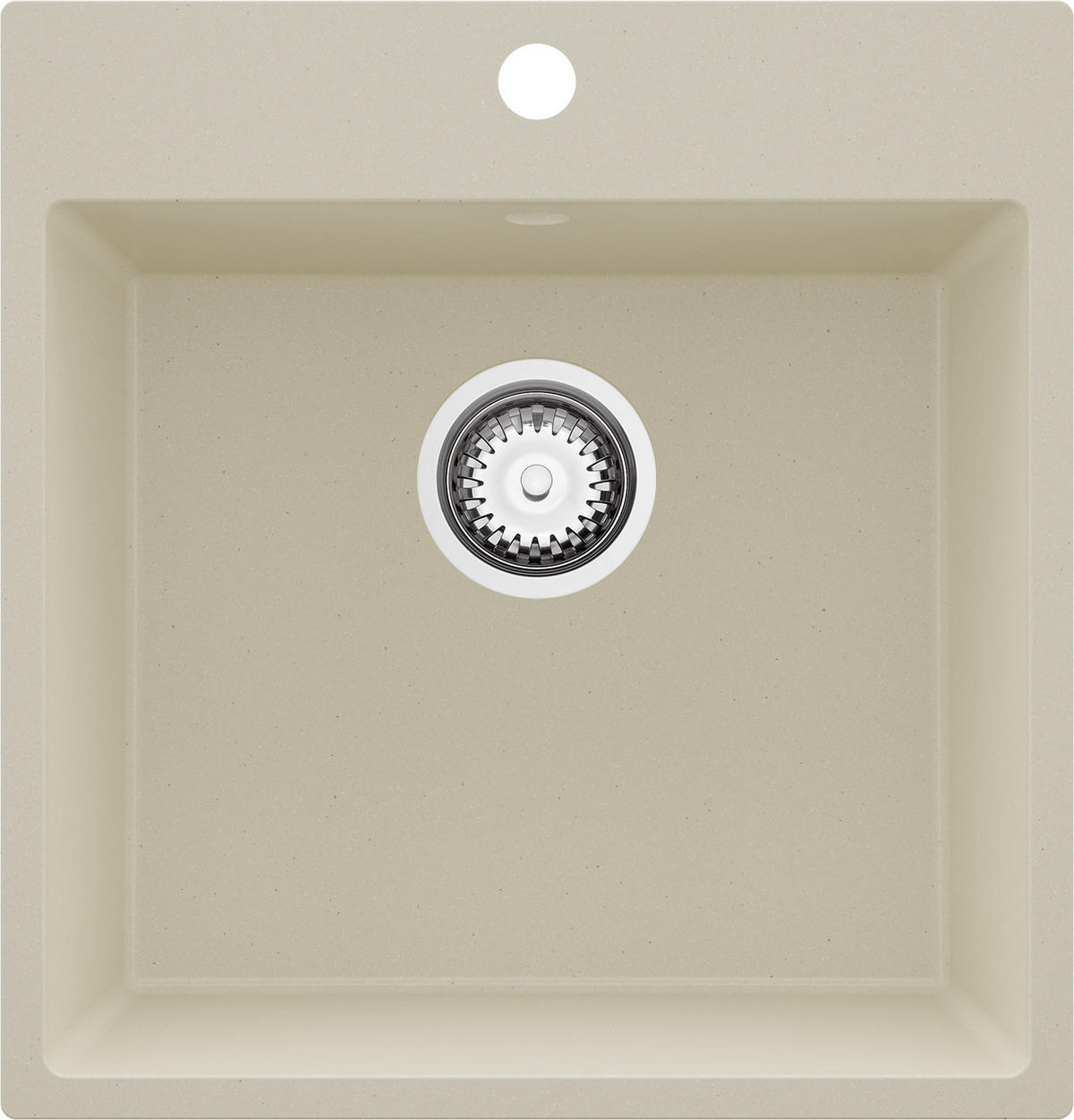 SPÜLBECKEN Riga, 2-er set Beige 48/50 cm 1 Becken + Ablauf-Set ab 50er Unterschrank - Chromfarben/Beige, Kunststoff (48/20/50cm) - Primagran