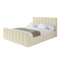 POLSTERBETT mit Bettkasten, Fußteil und Lattenrost, Boxbett mit Matratze H3/H4 - STERA-Z 140x200 Beige - Hellbraun, Holzwerkstoff/Textil (140/200cm) - ALTDECOR