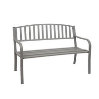 GARTENBANK 87x128x58cm Grau 2-Sitzer - Grau, Metall (128/87/58cm) - PROREGAL