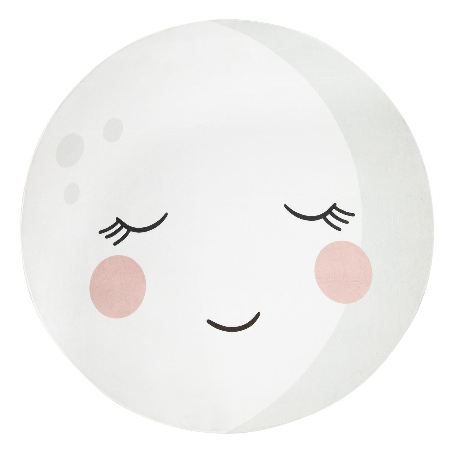 KINDERTEPPICH waschmaschinenwaschbar Mond Kinderzimmer schmutzabweisend Creme Rund 150D - Creme, Textil (150/150cm) - KADIMA DESIGN