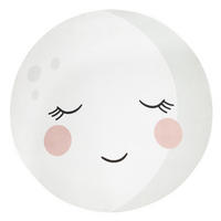 KINDERTEPPICH waschmaschinenwaschbar Mond Kinderzimmer schmutzabweisend Creme Rund 150D - Creme, Textil (150/150cm) - KADIMA DESIGN