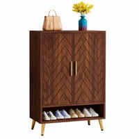 SCHUHSCHRANK Braun 75/35/109 cm - Walnussfarben, Holzwerkstoff (75/110/35cm) - Quality Elegance