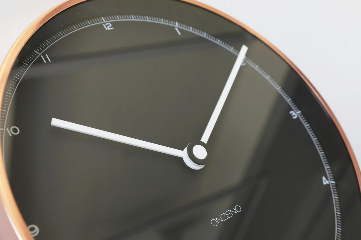 WANDUHR Design Schwarz 30/30 cm - Schwarz, Glas/Holzwerkstoff (0.92/30/5cm) - ONZENO