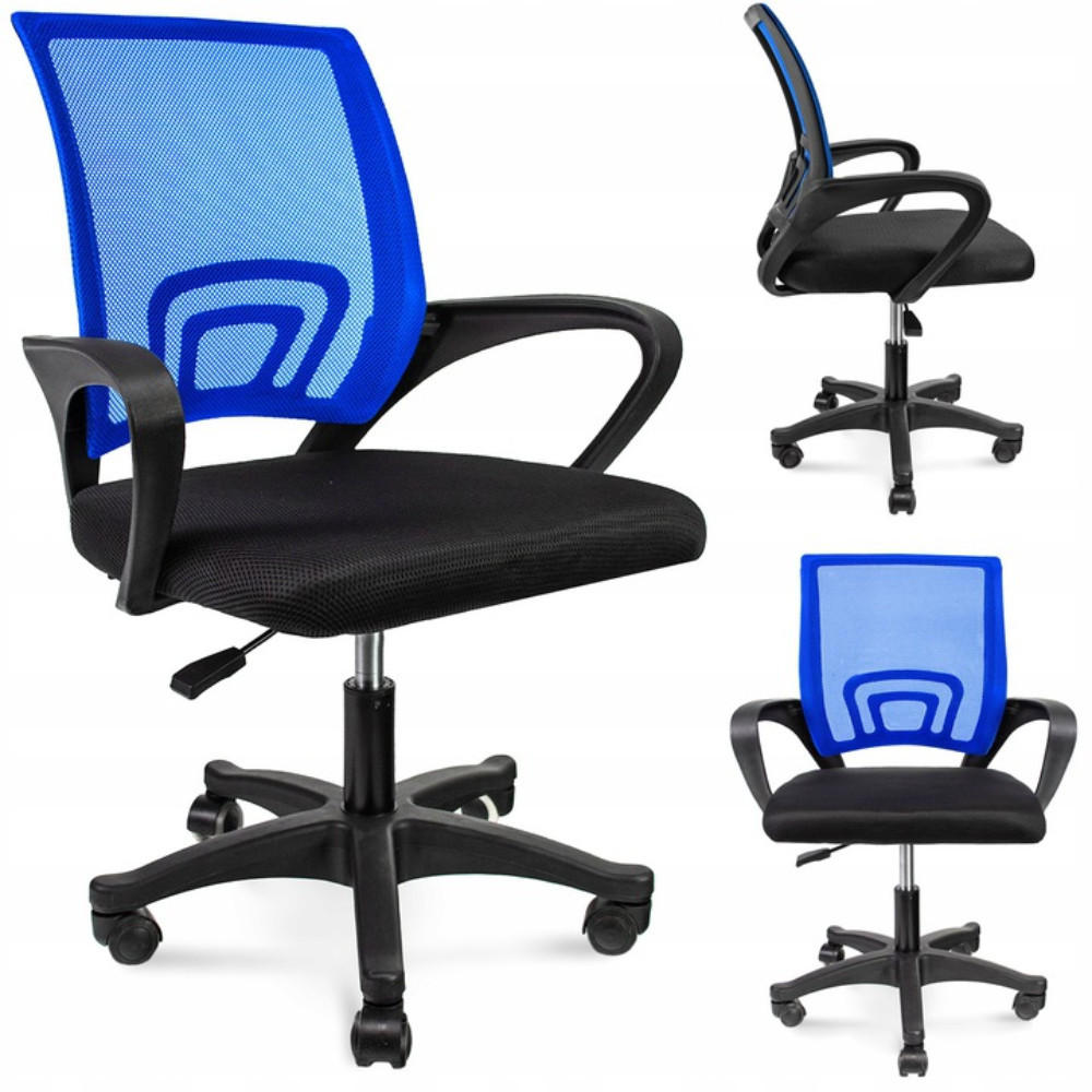 DREHSTUHL Smart - schwarz/blau - Blau/Schwarz, Kunststoff/Textil (64/91/54cm) - JuMi