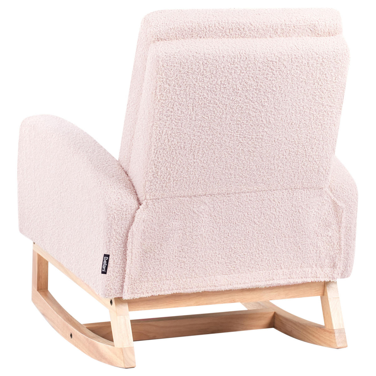 KINDERSCHAUKELSTUHL Bouclé Pastellrosa Norby - Pink, Textil (54/71/70cm) - Beliani