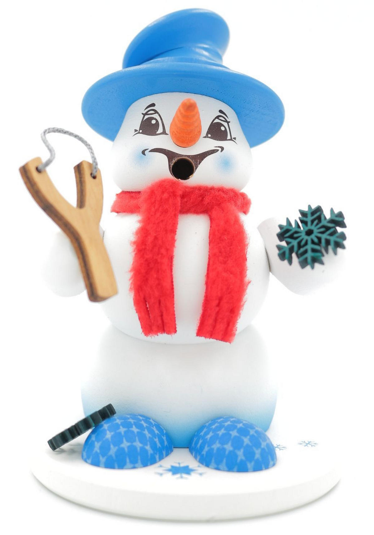 RAUCHFIGUR Scheemann Weiß Flockenwerfer 13 cm - Multicolor, Holz (10/13/0.1cm)