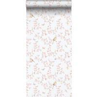 TAPETE Blumen und Vögel 53 cm x 10.05 m - Weiß, Papier (53/0.1cm) - Sanders & Sanders