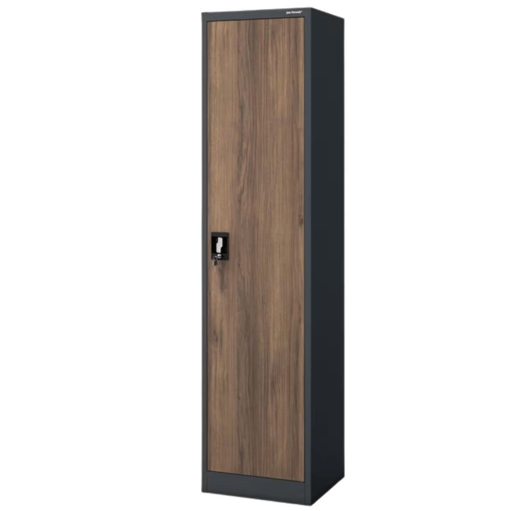 AKTENSCHRANK abschließbar KADO mit Flügeltüren 185x45x40cm Anthrazit-Nussbaum - Anthrazit, Metall (45/185/40cm) - DELUKE