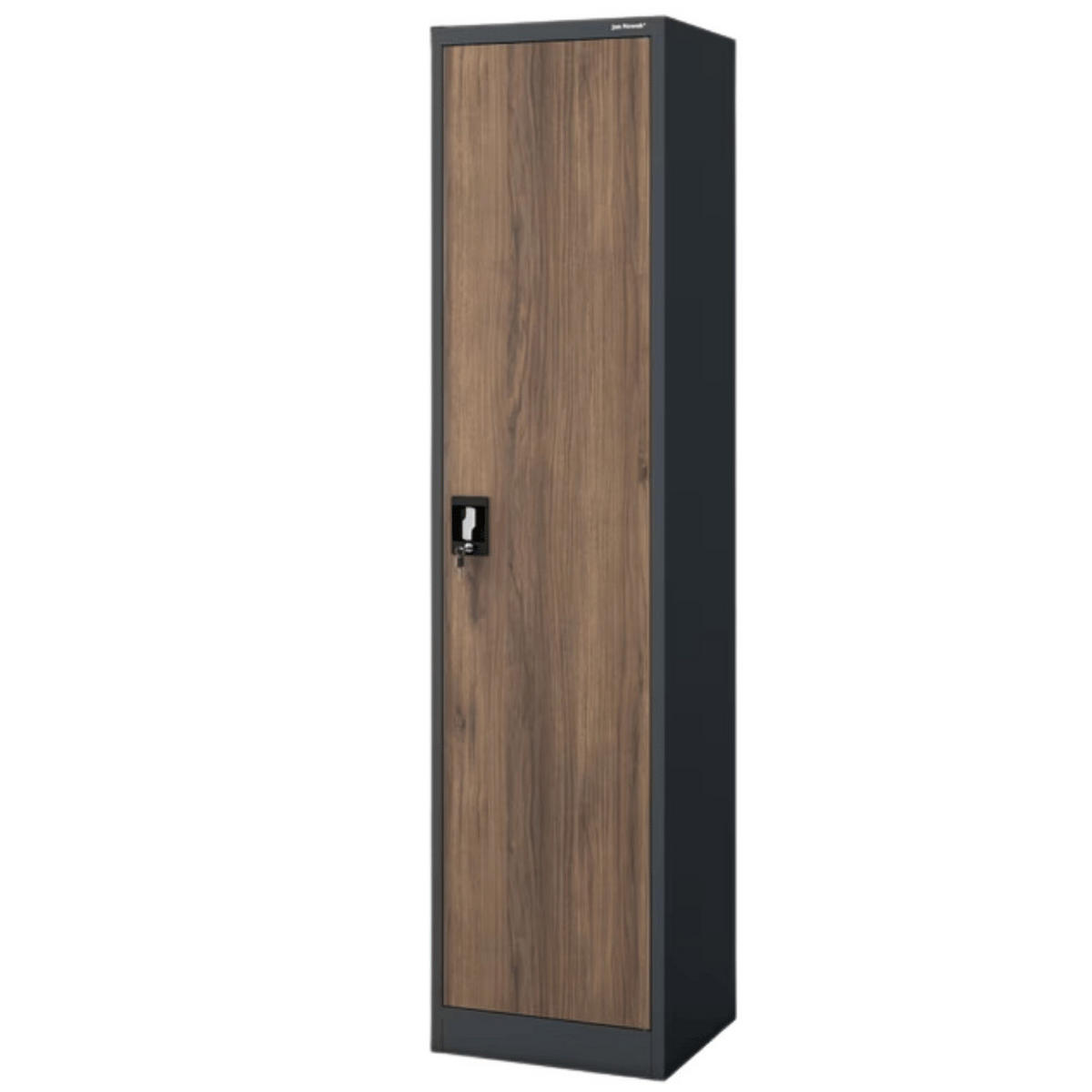 AKTENSCHRANK abschließbar KADO mit Flügeltüren 185x45x40cm Anthrazit-Nussbaum - Anthrazit, Metall (45/185/40cm) - DELUKE