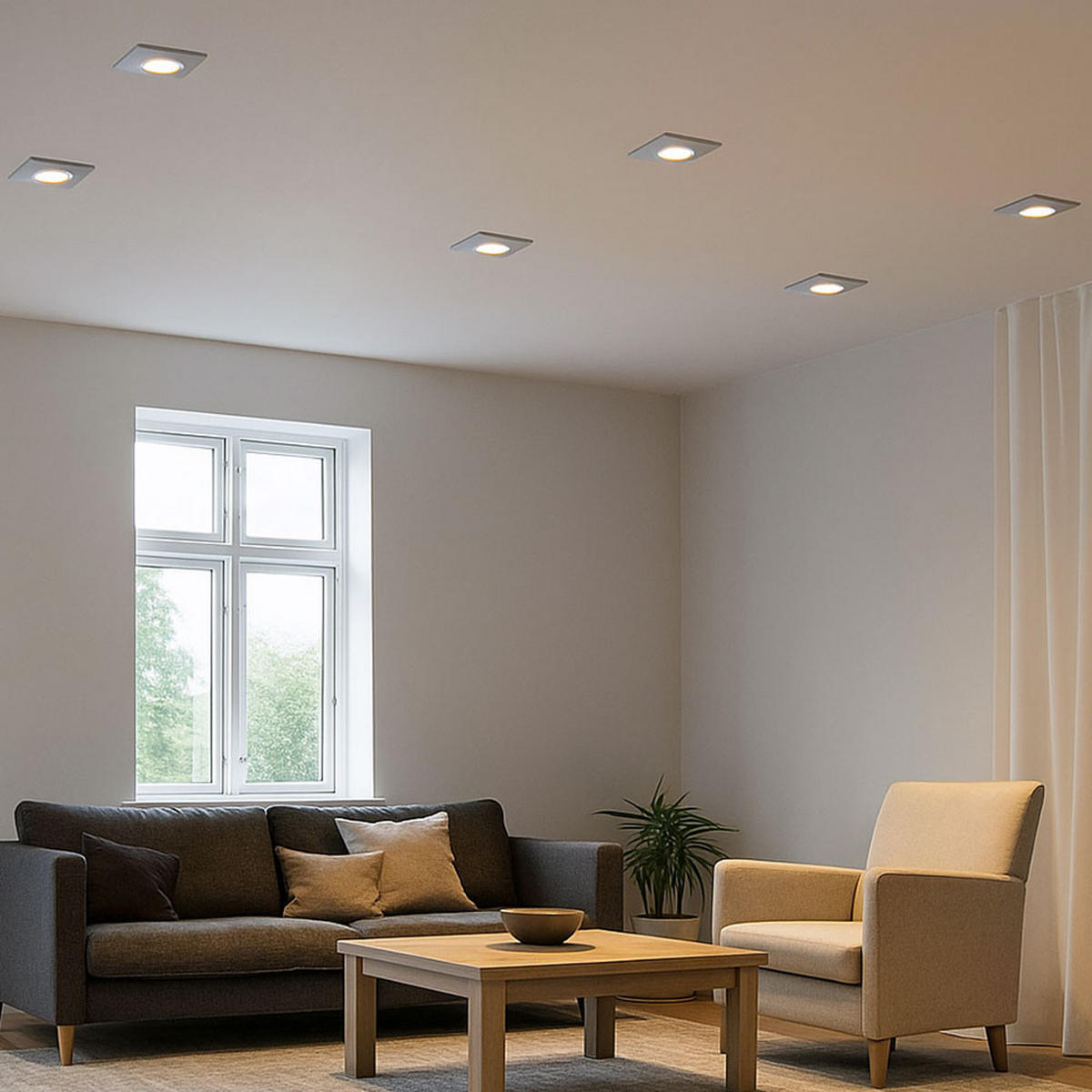 LED EINBAULEUCHTE Aluminium Silber - Silberfarben, Metall (8/8/3.5cm)