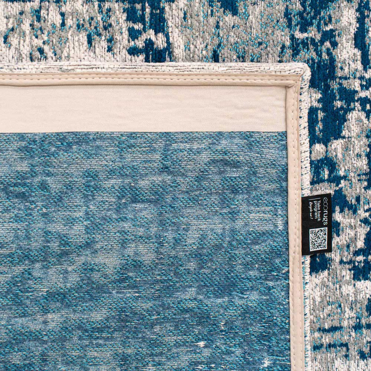 TEPPICH Bronx Azurite Mad Men Griff 200/280 cm - Blau, Textil (200/280cm) - Louis De Poortere