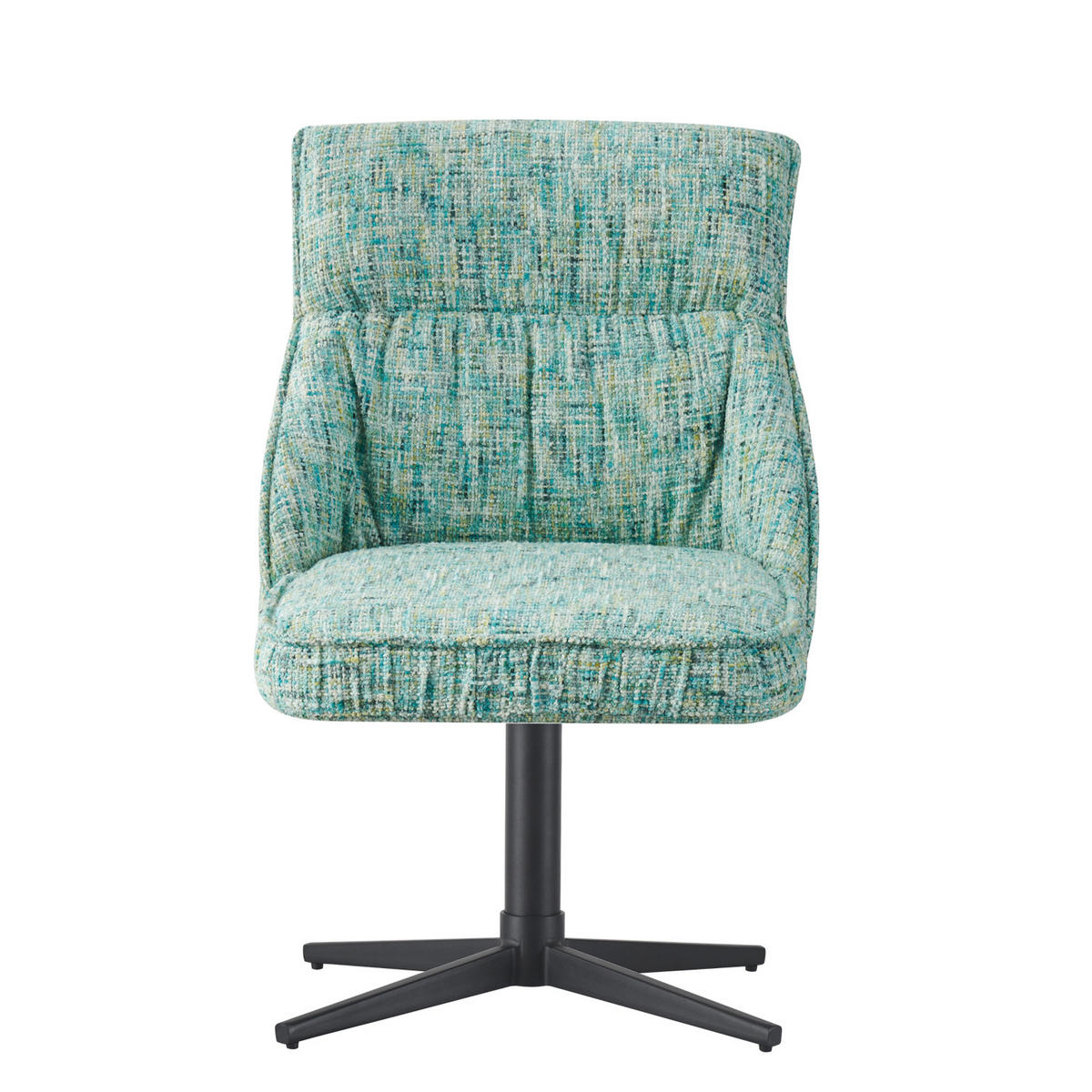 ESSZIMMERSTUHL LORENA 2er-Set - Türkis/Schwarz, Textil/Metall (49/83/62cm) - DUBI Möbel