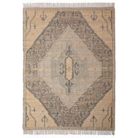 NATURTEPPICH handgewebt BERMEO, im Vintage-Stil, Natur, 160 x 230 cm - Beige, Textil (160/230cm) - KADIMA DESIGN