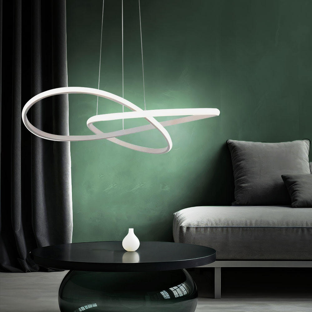 LED HÄNGELAMPE Aluminium Weiß - Weiß, Metall (50/50/100cm)