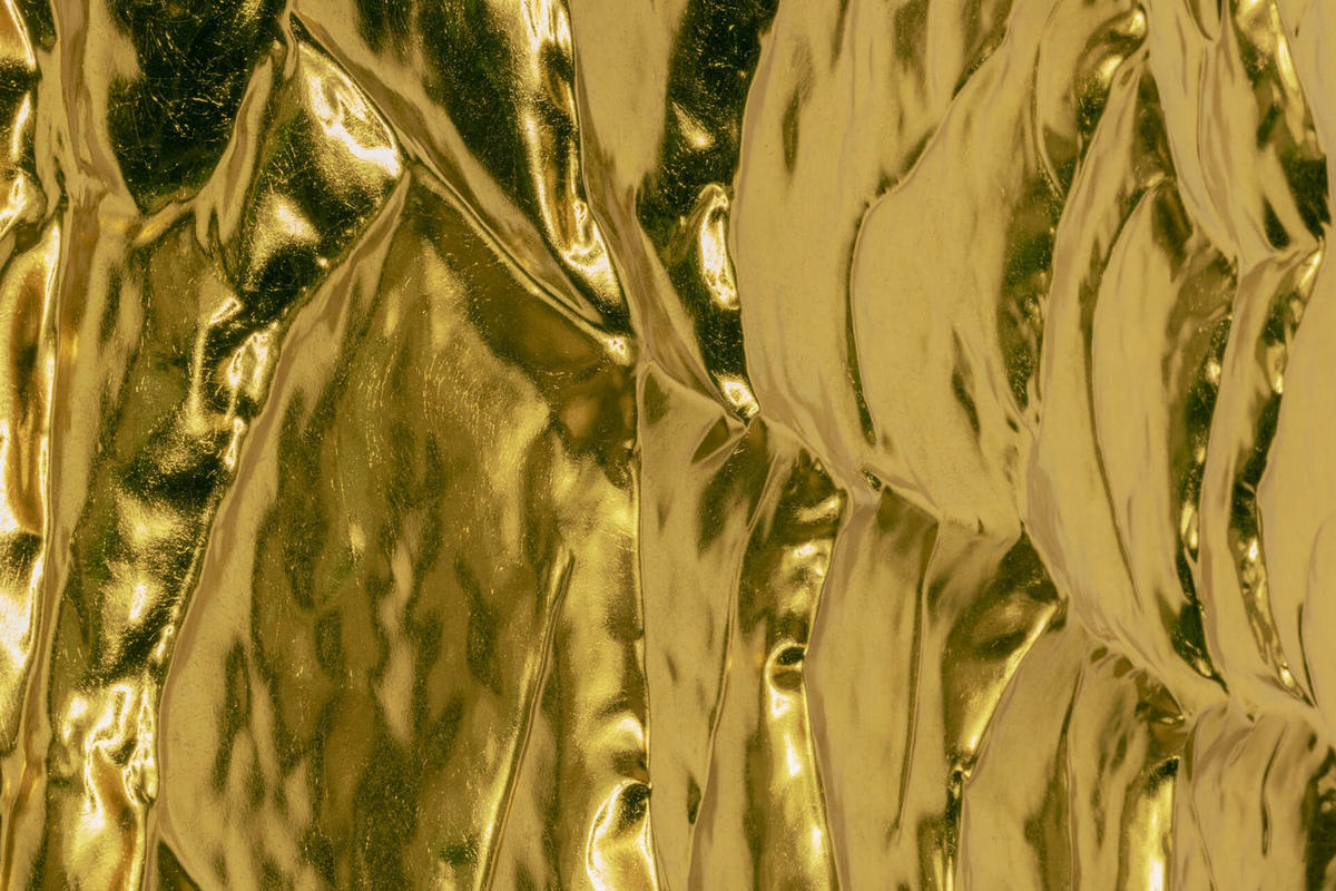 METALLBILD Gold 100/70 cm - Goldfarben, Metall (4.2/70cm) - KUNSTLOFT