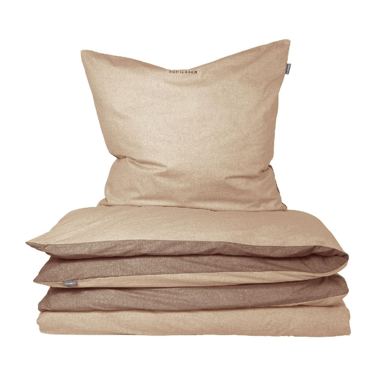 BETTWÄSCHESET Doubleface - Renforcé - 2-teilig - 135 x 200 cm - Sand - Sandfarben, Textil (135/200cm) - SCHIESSER