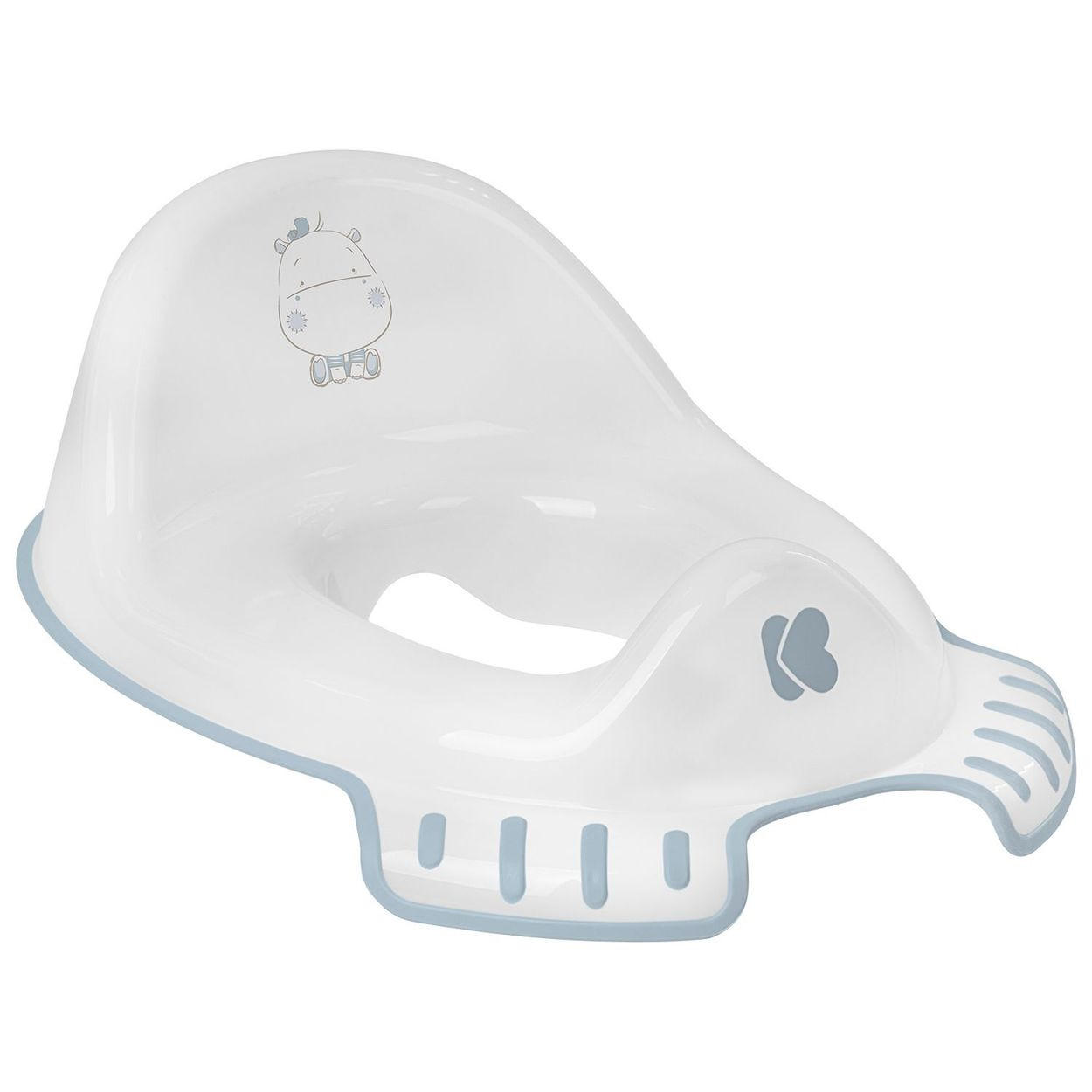 TOILETTENTRAINER Hippo blau anatomische Form, Spritzschutz, rutschfeste Silikonbasis, ab 18 Monate - Blau, Kunststoff (27/42cm) - Kikka boo