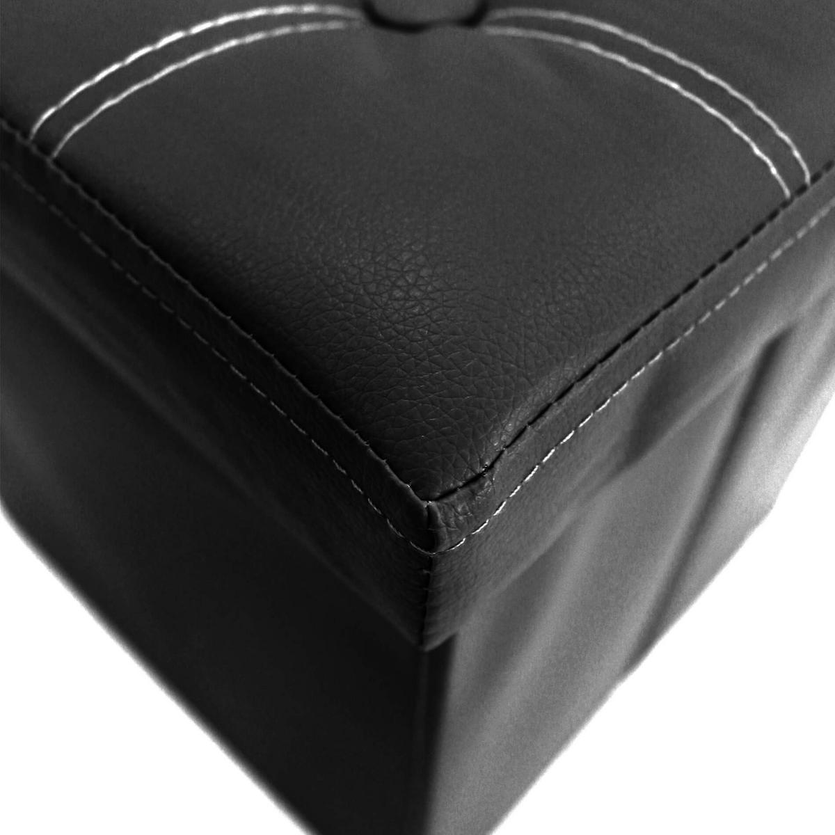 FUSSHOCKER Schwarz 30/30/30 cm - Schwarz, Textil (30/30/30cm) - Mobili Rebecca