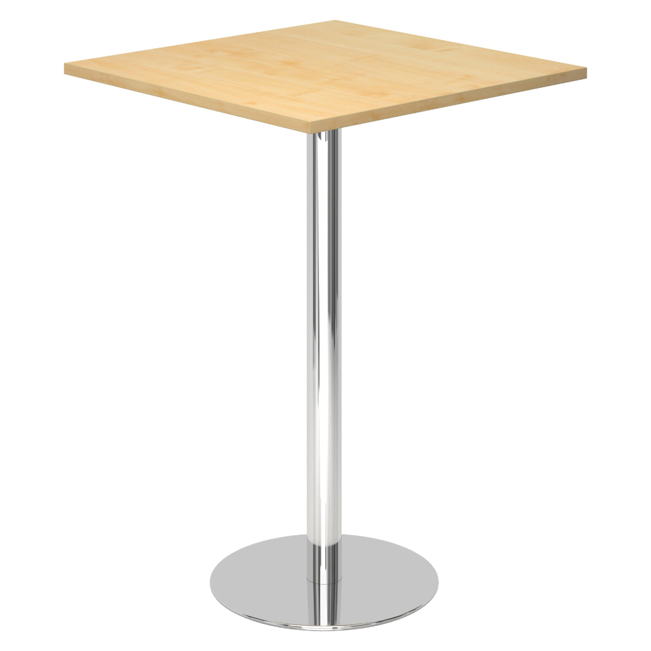 STEHTISCH eckig STH 80/80/111,6 cm in Ahornfarben/Chrom - Chromfarben/Ahornfarben, Holzwerkstoff (80/80/111.6cm) - bümö