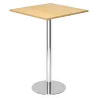 STEHTISCH eckig STH 80/80/111,6 cm in Ahornfarben/Chrom - Chromfarben/Ahornfarben, Holzwerkstoff (80/80/111.6cm) - bümö