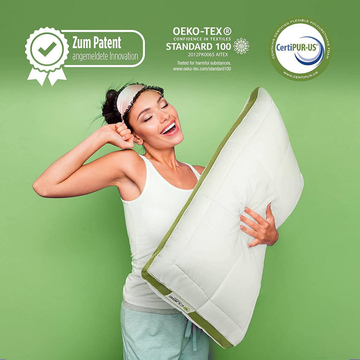 VITAPUR Kissen 40x80 Cube I Komfort - Weiß, Textil (40/80cm) - Vitapur