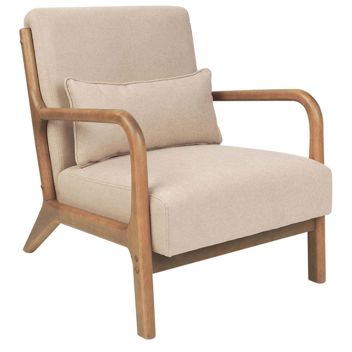 SESSEL Beige Skovde - Hellbraun/Beige, Textil (65/78/80cm) - Beliani