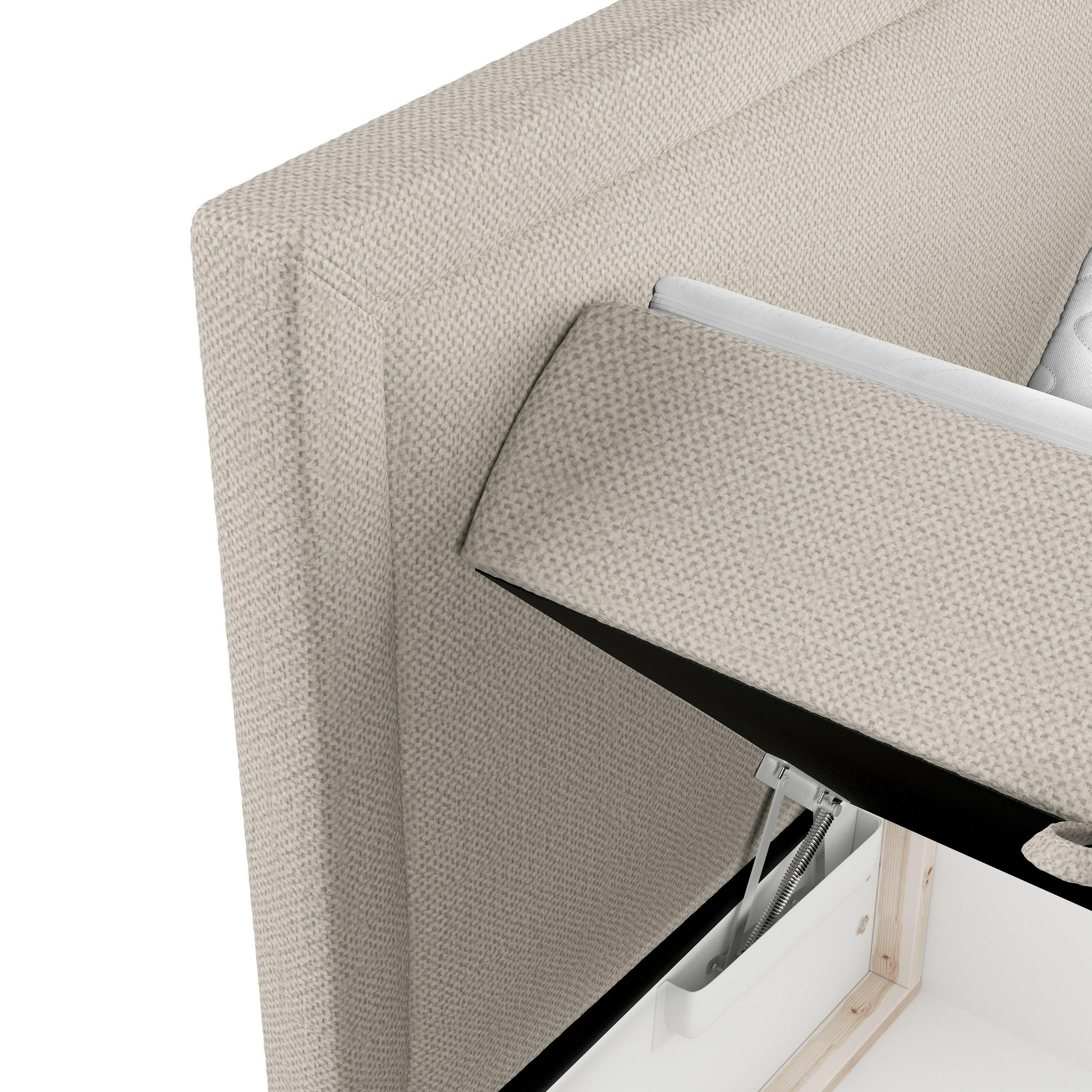 Thumbnail - Maison de Reve Boxbett, Beige, Textil, Buche, Kiefer, H2, Höhe ca. 20 cm, 120x200 cm, Oeko-Tex® Standard 100, Reach, FSC...