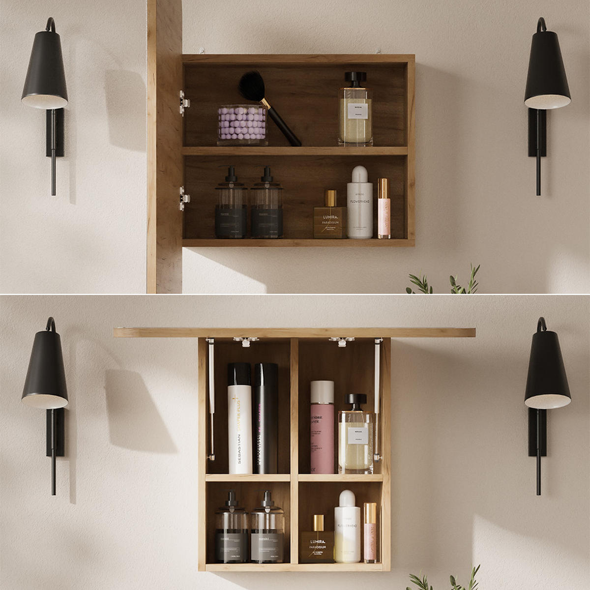 KOUPELNOVÁ ZRCADLOVÁ SKŘÍŇKA Zino Zlatý mocný dub - medově dubová, kompozitní dřevo (65/50/17.4cm) - Vicco