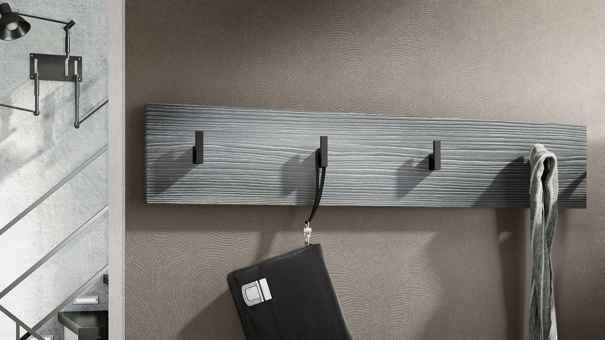 GARDEROBENPANEEL Linea Avola-Anthrazit - Anthrazit, Holzwerkstoff (72.5/14.5/3.5cm) - Vladon