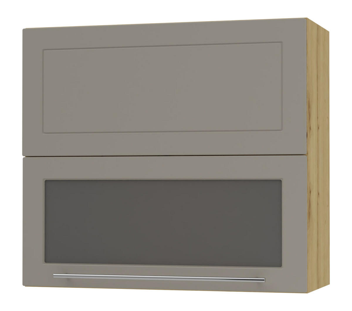 KÜCHENHÄNGESCHRANK Kvantum W8BS/80 Beige Matt / Eiche Artisan Matt 80 / 32,5 / 72cm - Beige/Eiche Artisan, Holz/Holzwerkstoff (80/72/32.5cm) - Feldmann-Wohnen