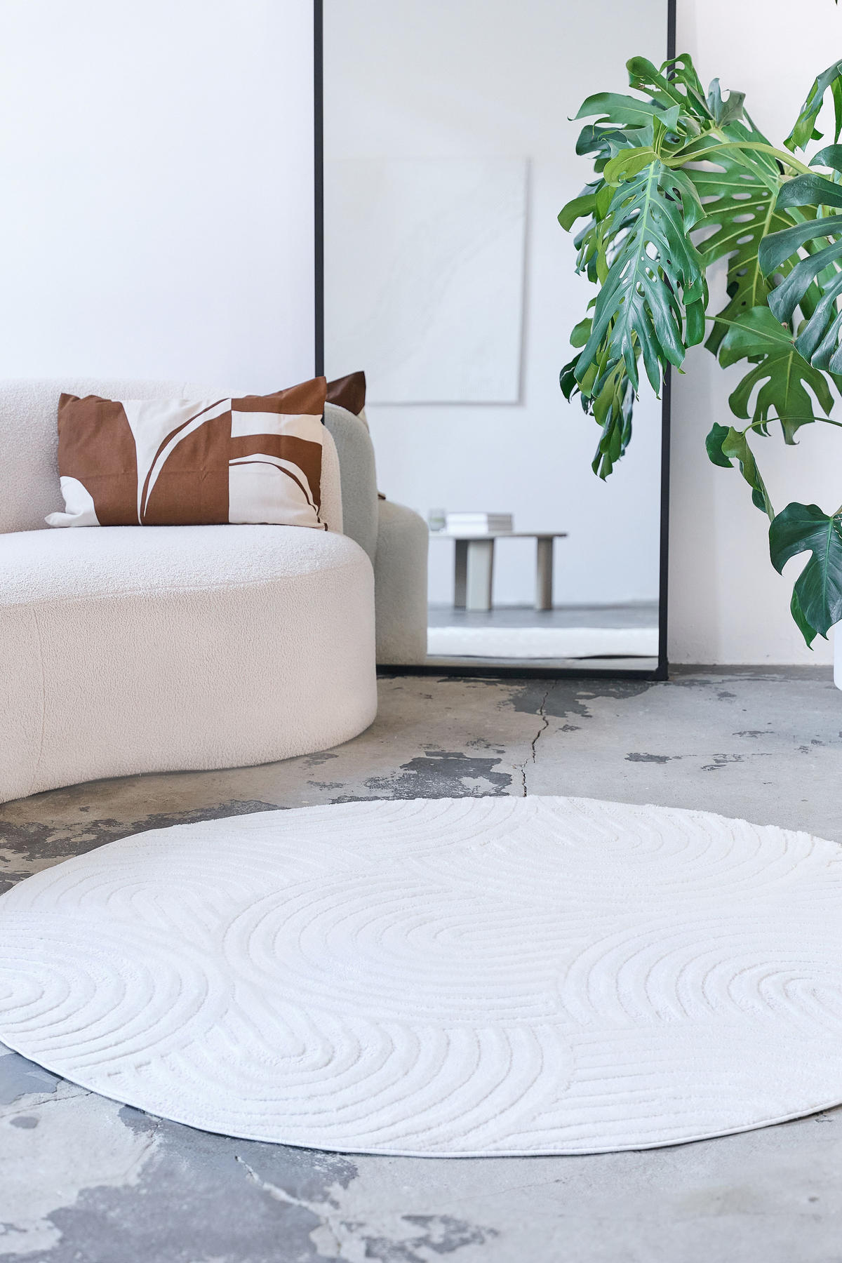 TEPPICH HYGGE Creme, rund 200/200 cm - Creme, Textil (200/200cm) - Tapiso
