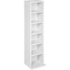 CD/DVD Regal Juliane,90 x 21 x 20 cm,weiß - Weiß, Holz (21/90/20cm) - tectake