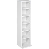 CD/DVD Regal Juliane,90 x 21 x 20 cm,weiß - Weiß, Holz (21/90/20cm) - tectake