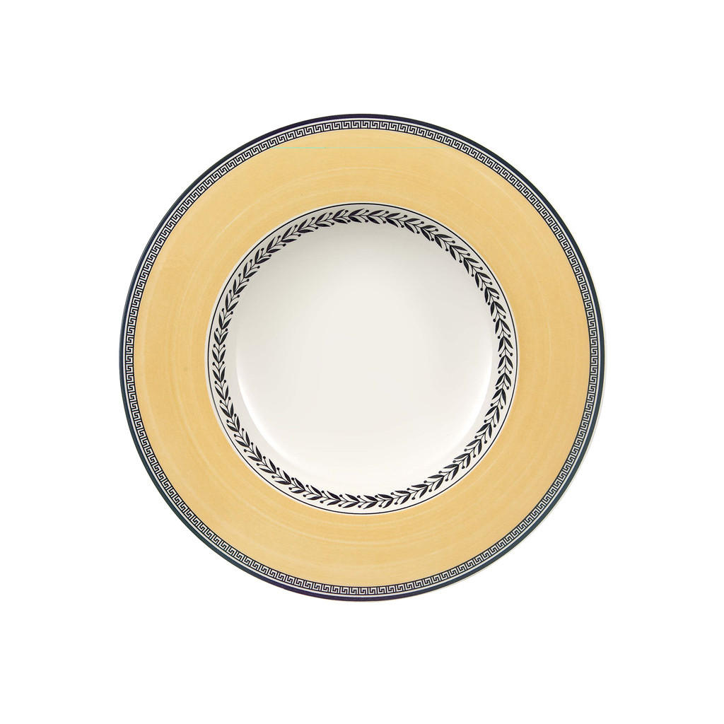 SUPPENTELLER Audun Fleur weiß-grau-gelb ø 24,2 cm - Gelb/Weiß, Keramik (24.2cm) - Villeroy & Boch