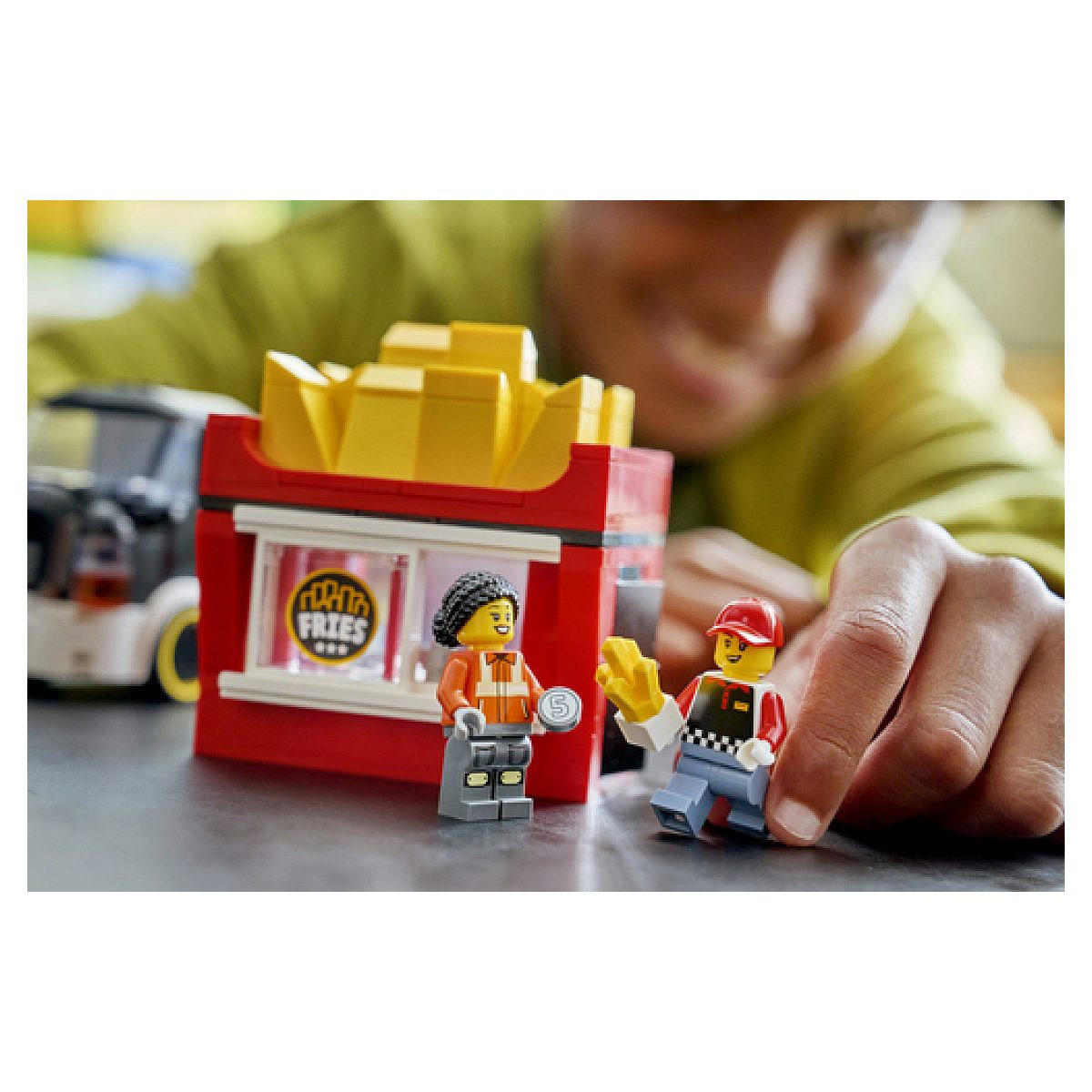 KLEMMBAUSTEINE City Pommes-Frites-Imbisswagen - Blau, Kunststoff (19.1/6.1/26.2cm) - Lego