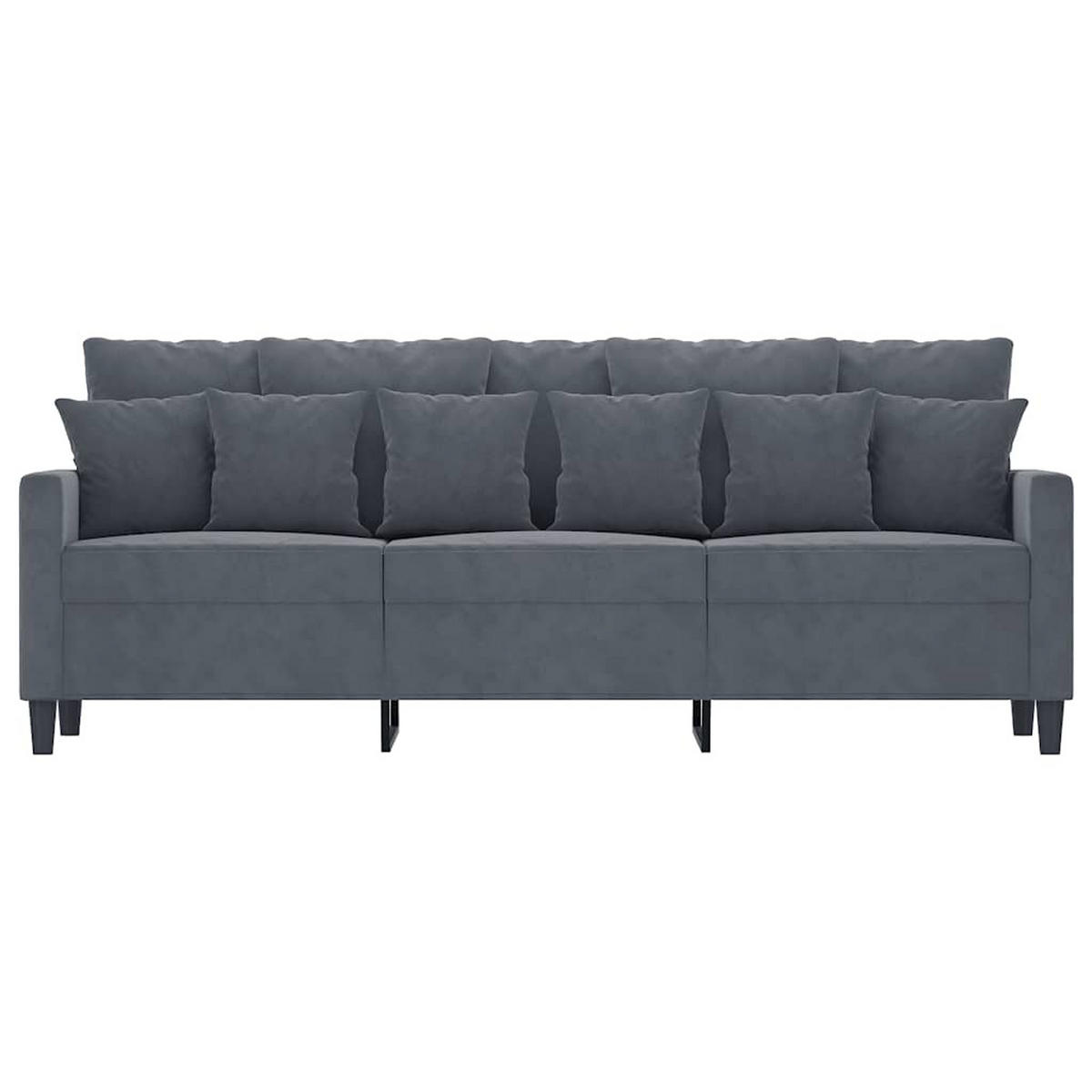 3-SITZER-SOFA Ebersbach - Dunkelgrau, Naturmaterialien (198/80/77cm) - Nettlife