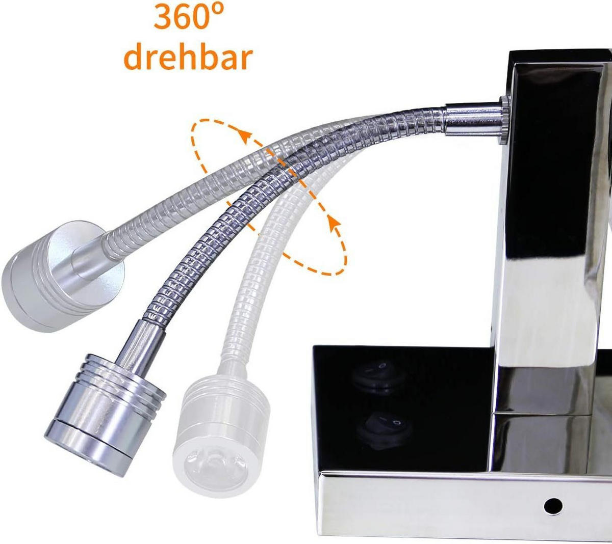 NÁSTĚNNÉ LED svítidlo Yaroch 36/17/20 cm - stříbrná, kov (17/20/36cm) - Nettlife
