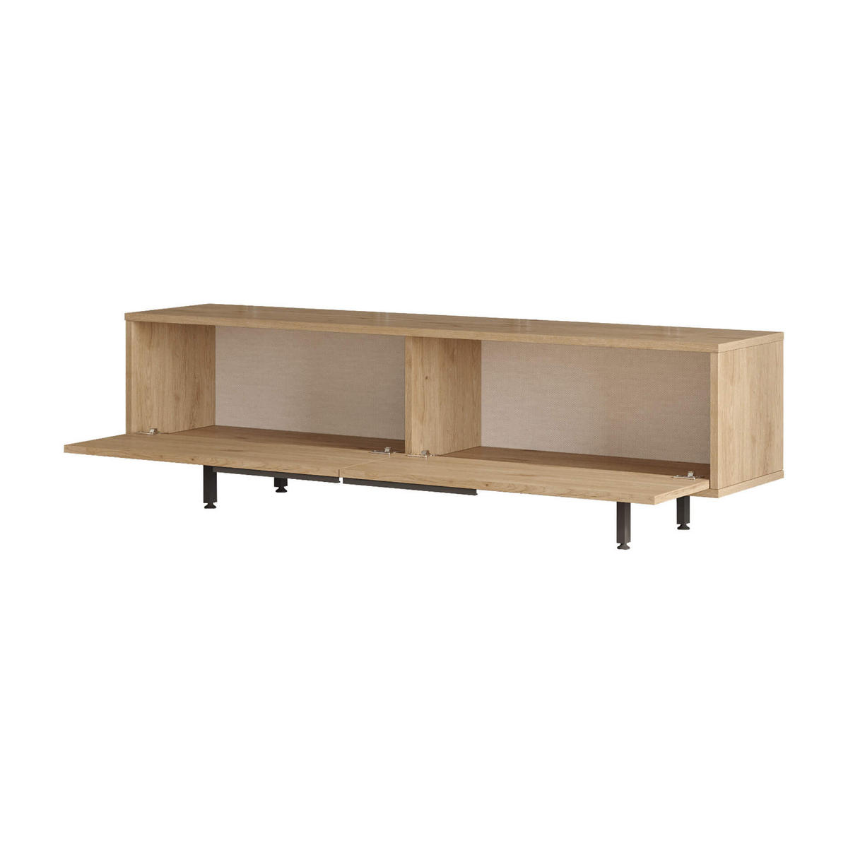 LOWBOARD Hellbraun 35,5/160/45 cm - Braun, Holzwerkstoff (160/45/35.5cm) - Mobili Rebecca