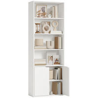 AKTENREGAL DE-14445 mit 4 offenen Fächern und 2 Türen Weiß - Weiß, Holzwerkstoff (29/180/59cm) - ComfortXL