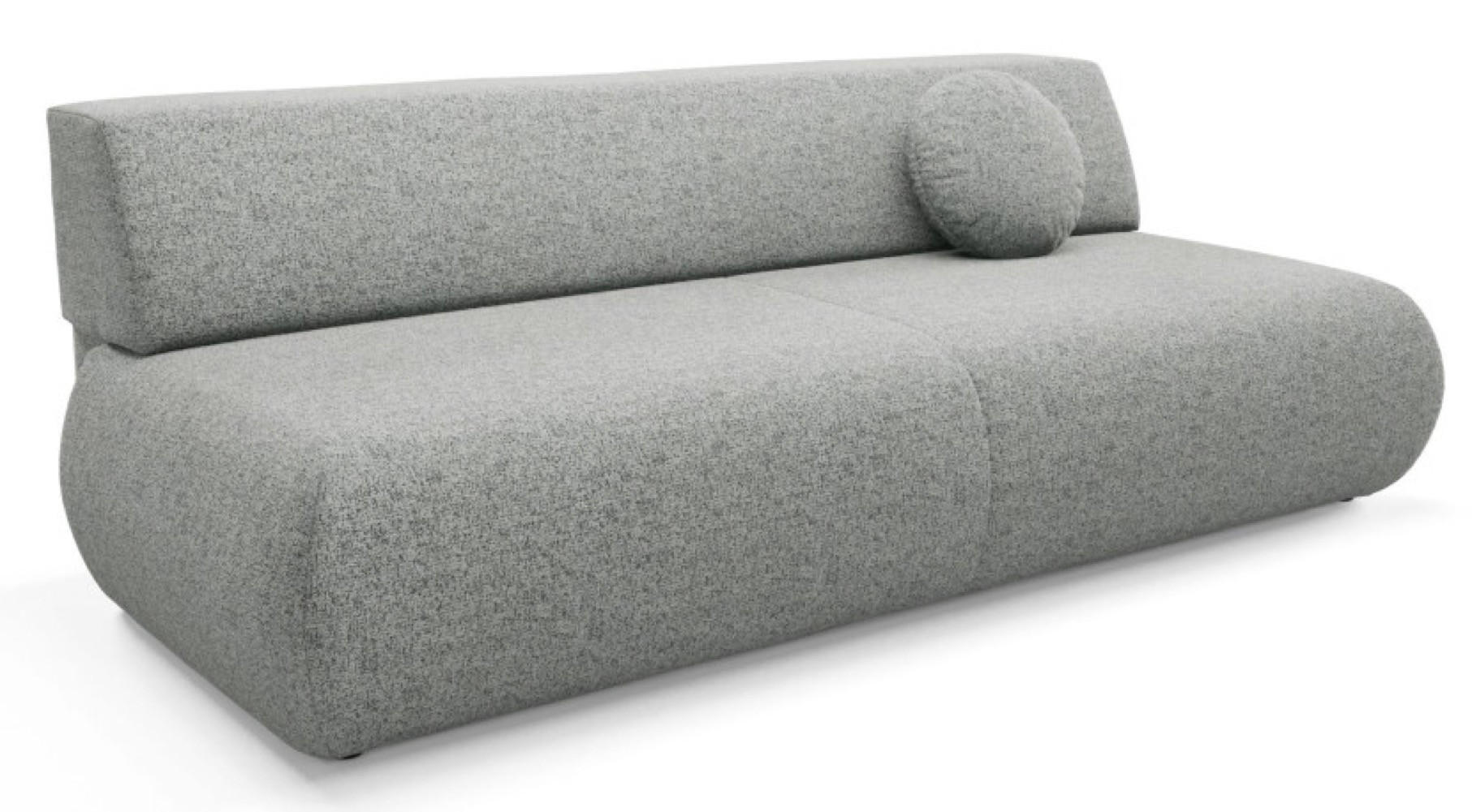 SITZSOFA Grau PENTI Schlaffunktion Ohne Armlehnen Bezug PUENTE - Grau, Textil (214/74/100cm) - Sepro Meble