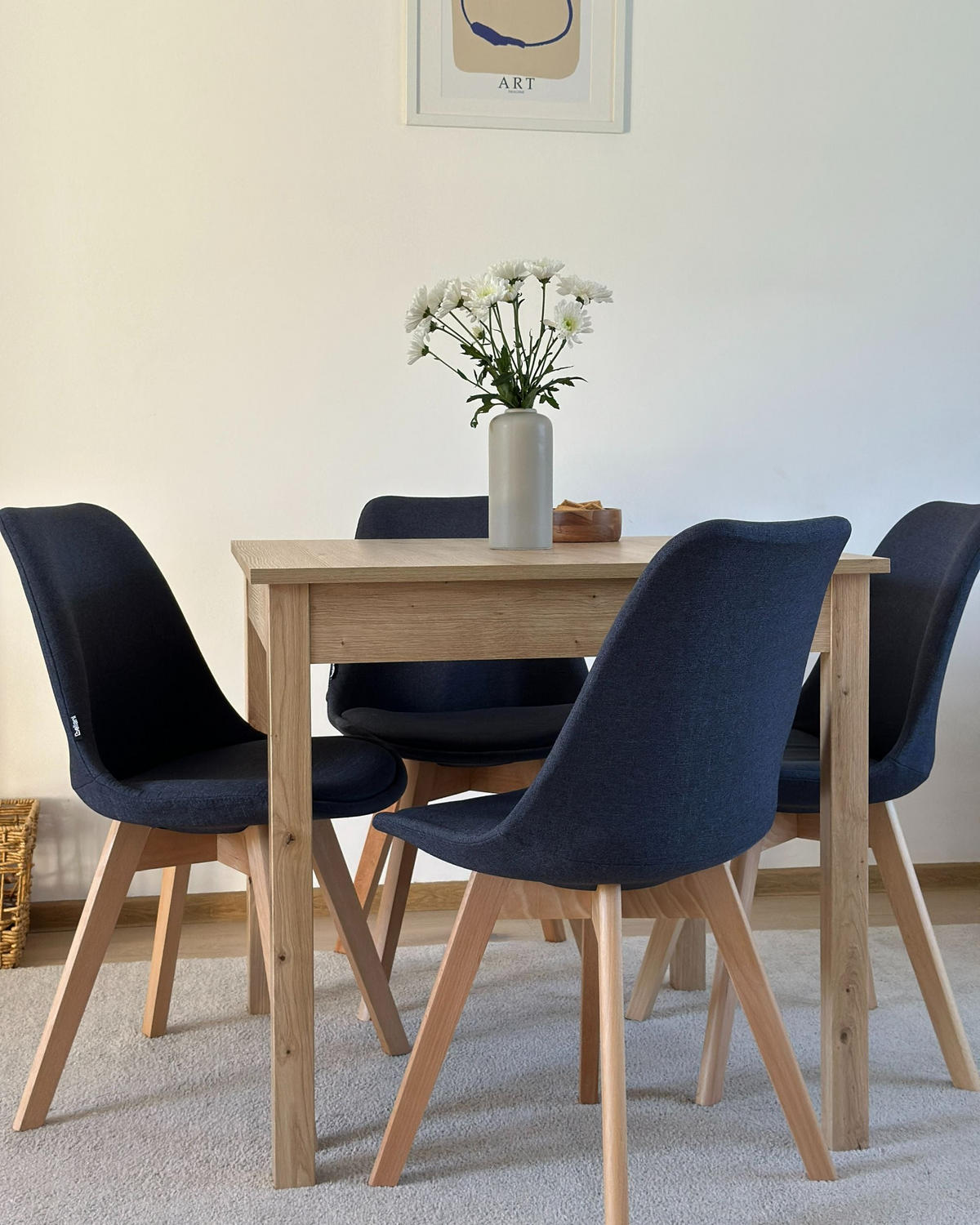 SCAUN DE BUCĂTĂRIE set de 2 tapițerie gri Dakota - gri, material textil/lemn (47/84/43cm) - Beliani