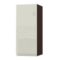HÄNGESCHRANK Florence W2/30 Lava / RAL 1013 perlweiß HG 30 / 32,5 / 72cm - Türanschlag links - Dunkelgrau/Weiß Hochglanz, Holz/Holzwerkstoff (30/72/32.5cm) - Feldmann-Wohnen