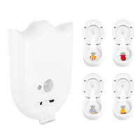TOILETTENLICHT mit Bewegungssensor, mehrfarbig, 9.5/2.8/6.8 cm - Weiß, Kunststoff (7/3.2/10cm)