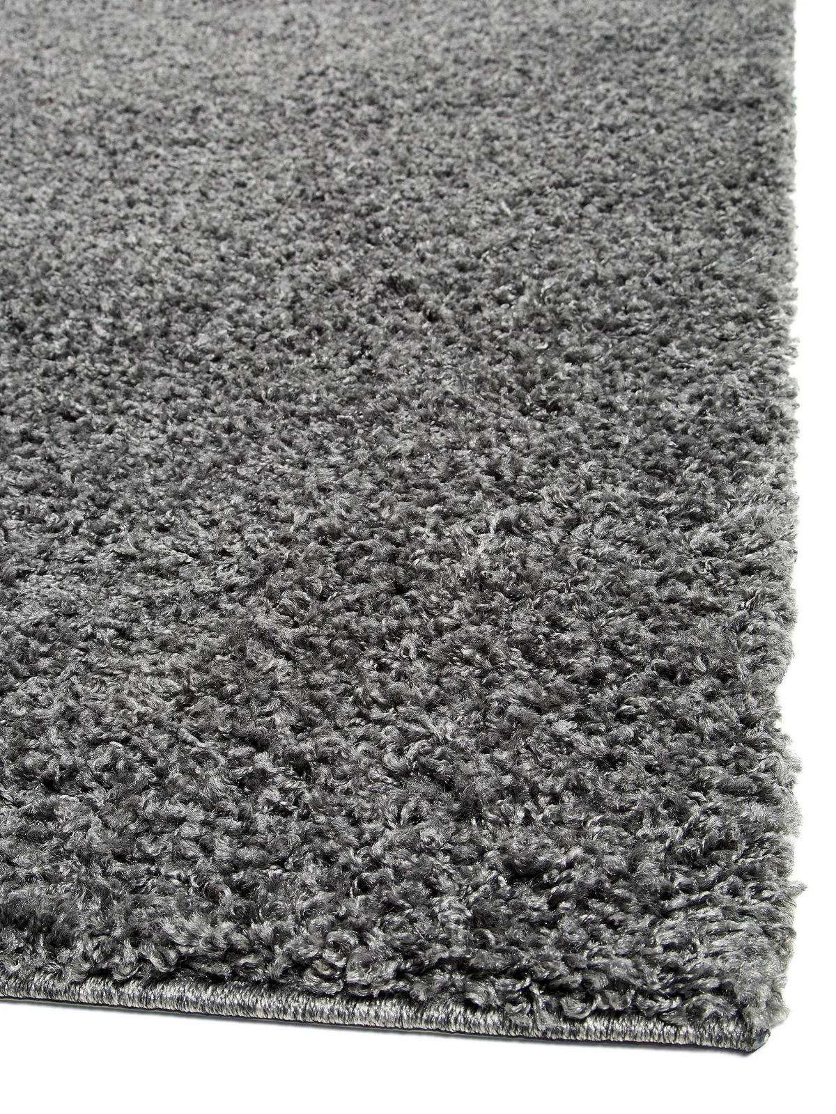HOCHFLORTEPPICH Swirls Dunkelgrau 80x150 cm - Dunkelgrau, Textil (80/150cm) - benuta