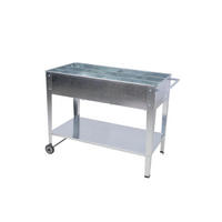 HOCHBEET Reims mobil Verzinkt Stahl Metall-Hochbeet für Garten - Silbereichenfarben, Metall (51.5/80/101.5cm) - DELUKE