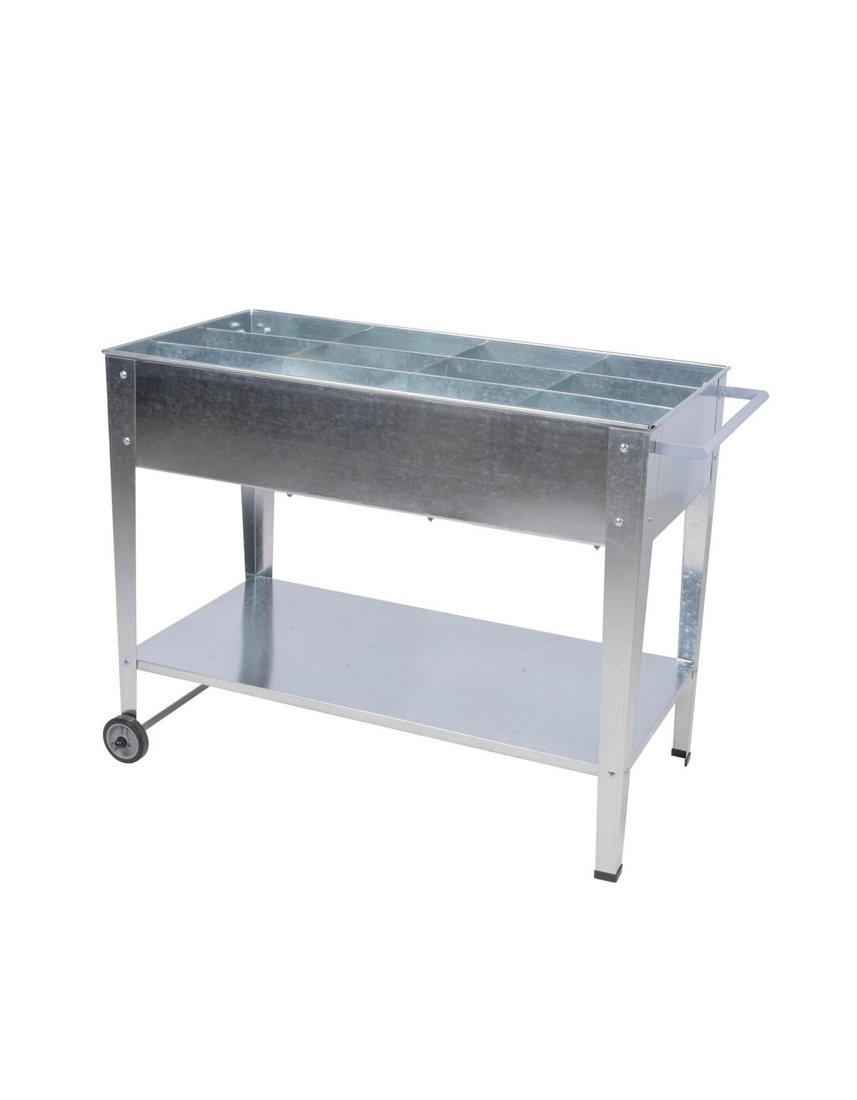 HOCHBEET Reims mobil Verzinkt Stahl Metall-Hochbeet für Garten - Silbereichenfarben, Metall (51.5/80/101.5cm) - DELUKE