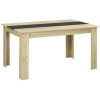 ESSTISCH Naturfarben Schwarz Skandinavischer Stil 140/89,5/75,5 cm - Eichefarben, Holz (89.5/140/75cm) - PANGIVO