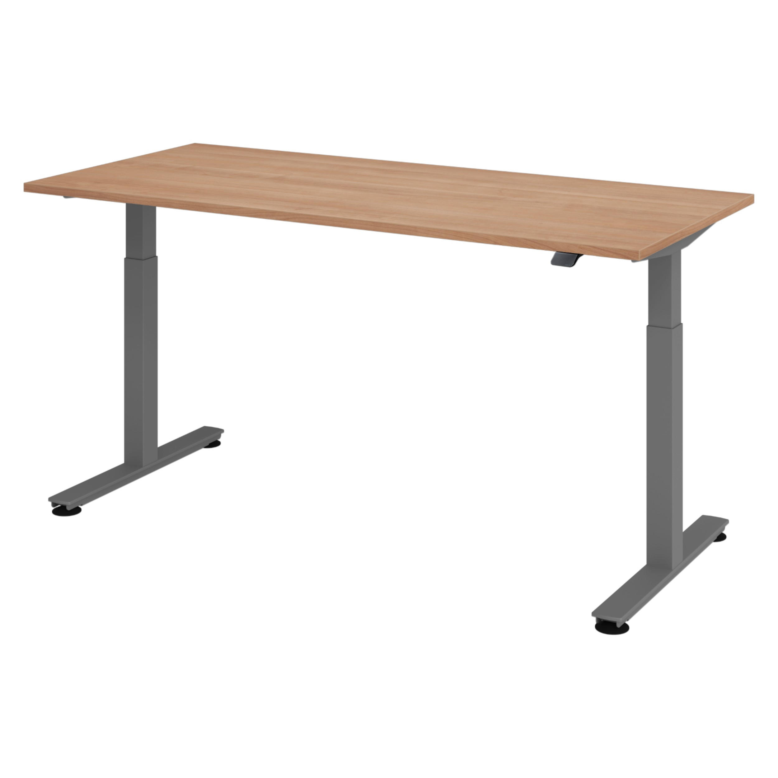 SCHREIBTISCH elektrisch XMST 80/180/74 cm in Nussbaumfarben/Graphitfarben - Nussbaumfarben/Graphitfarben, Holzwerkstoff (80/180/74cm) - bümö